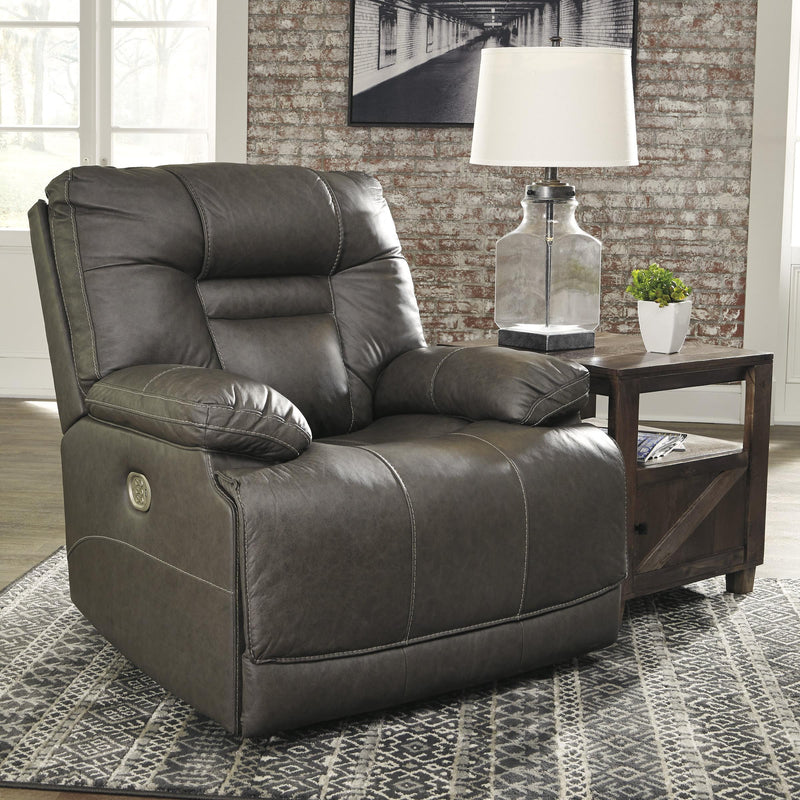 Signature Design by Ashley Wurstrow Power Leather Match Recliner U5460213 IMAGE 5