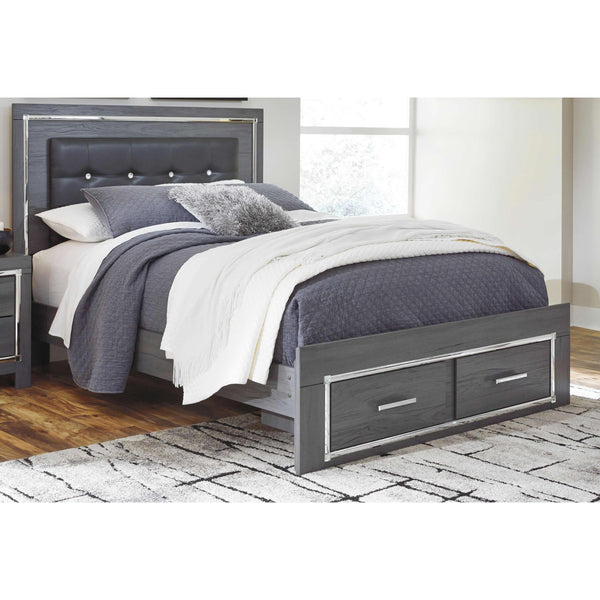Signature Design by Ashley Lodanna Queen Upholstered Panel Bed with Storage B214-57/B214-54S/B214-96 IMAGE 1