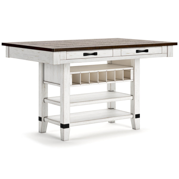 Signature Design by Ashley Valebeck Counter Height Dining Table with Pedestal Base D546-32 IMAGE 1