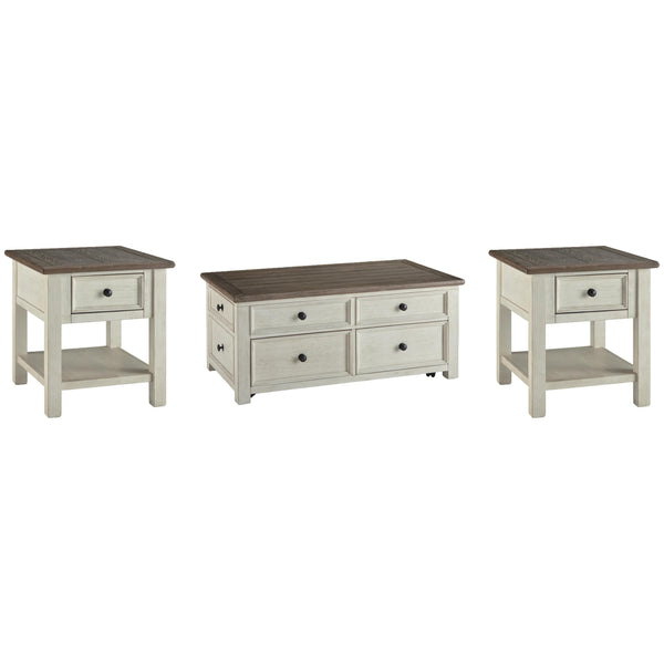 Signature Design by Ashley Bolanburg Occasional Table Set T637-20/T637-3/T637-3 IMAGE 1